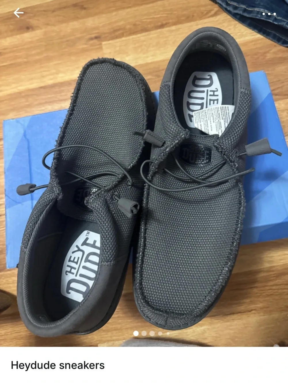 Hey Dude Gray Knit Slip-On Loafers